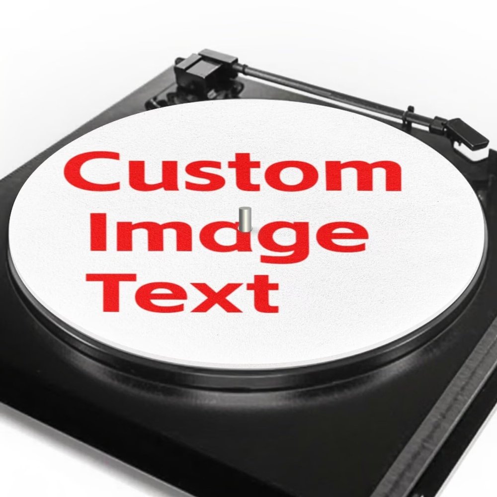 Custom Turntable Mat Record Platter Slipmat Add Your Own Design Here Vinyl Slipmat for Turntables Antistatic Tighter & Defined Bass