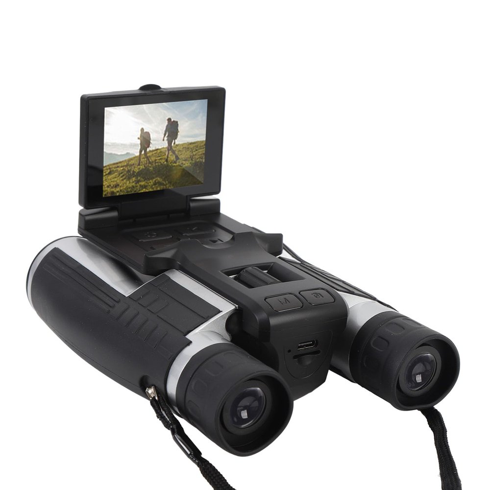 12x32 Digital Zoom Binoculars with Camera, 48MP 2.5K HD Video Photo Recorder with 2.4 Sn, Compact Binocular for Bird Watching, Football, Concerts, Travel Hunting