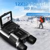 12x32 Digital Zoom Binoculars with Camera, 48MP 2.5K HD Video Photo Recorder with 2.4 Sn, Compact Binocular for Bird Watching, Football, Concerts, Travel Hunting view 3