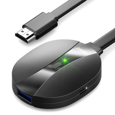 AIMIBO True 4K Wireless Display Adapter, 2026 Plug & Play 2.4G+5G@60Hz HDMI Wireless Dongle for i-Phone 17 Android Windows macOS Tablet Laptop to HDTV Monitor Projector -Support Airplay DLNA Miracast
