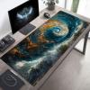 Mouse Pad Blue Gaming Mouse Pad Abstract Computer Desk Mat Keyboard Mat with Stitched Edges Waterproof Anti-Slip Rubber Base Smooth Surface PC for Home Office Accessories, Gifts 64 x 32 in PjY80 1-G view 1