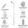 ERRULAN Outdoor Surveillance Camera Pole, Heavy Duty Aluminum Round Steel Tubes Pole for Security Camera, Detachable CCTV Holder Post with Cross Arm(Black,Height 4m/13 ft) view 3