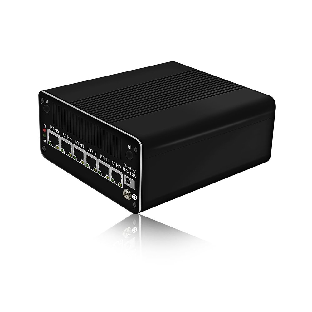 ANDAQI Micro Firewall Appliance, Mini PC, OPNsense, VPN, Router PC, 13th Raptor Lake U300, RJ49, 6 x 2.5GbE I226-V, HDMI, DP, USB3.2, Type-C, TF, 8G RAM, 512G SSD