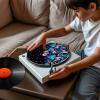 Blue Mushroom Turntable Phonograph Mat Anti Slip Mat LP Record Calibration Plate for Turntable Accessories, 3 MM Thickness view 3