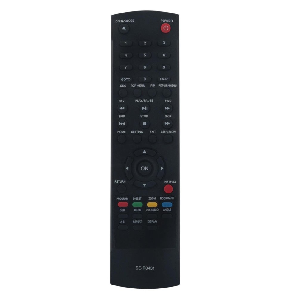 SE-R0431 Remote Control for Toshiba Blu-ray DVD Disc Player in Living Rooms or Rooms, No Programming or Pairing Needed, Replacement Remote Compatible Models BDX2400KU BDX3400KU BDX5400KU BDX2400KC