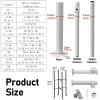 ERRULAN Outdoor Surveillance Camera Pole, Heavy Duty Aluminum Round Steel Tubes Pole for Security Camera, Detachable CCTV Holder Post with Cross Arm(Gray,Height 6m/19.6 ft) view 2