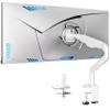 BIZUM Aluminum Monitor Stand 17 to 43 Inch Monitor Arm, Adjustable-Monitor Mount up to 33lbs with Clamp and Grommet Base, VESA 75x75/100x100mm White view 1