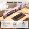 BIZUM Aluminum Monitor Stand 17 to 43 Inch Monitor Arm, Adjustable-Monitor Mount up to 33lbs with Clamp and Grommet Base, VESA 75x75/100x100mm White view 2