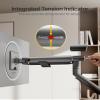monTEK Dual Monitor Stand Mount with USB for Up to 35" Screens, Each Arm Holds Max 24.3lbs, Full Motion Adjustable Monitor Arm Desk Mount with C-Clamp/Grommet, VESA 75/100mm, Space Gray, MA1010UCDG-D view 2