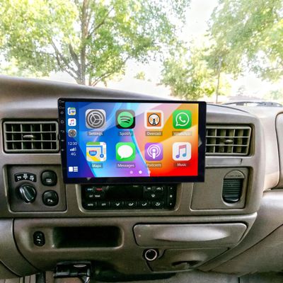 4+64G Double Din Car Stereo Radio Upgraded for Ford Excursion 2000-2003 Car Player GPS Navi Head Unit 10.1 inch Touch Screen Android 14 with Wireless Carplay Android Auto-/FM/SWC/WiFi/Bluetooth/Camera