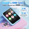 32GB MP3 Player for Kids,Simple & Portable Tiny Travel Music Player Non WiFi Needed,Birthday for Boys Girls, Blue view 3