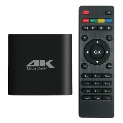 COSOWELL 4K Media Player for USB Drive & MicroSD, Ultra HD Digital Signage Player with HDMI/AV Output, H.265 H.264 MKV MP4 Video, MP3 Music, JPG Photo, Auto Play & Resume, Loop Playback
