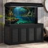 Underwater Cave Aquarium Background Ocean Seaside Rock Cave Fish Tank Background Tropical Seashore Sunrays Blue Sky Terrarium Backgrounds Misty Stunning Seascape Reptile Tank Backgrounds 48x18in view 4