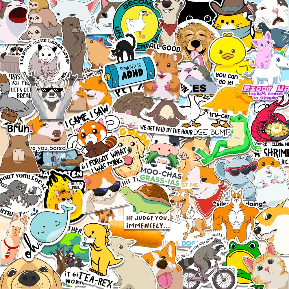 400 PCS Funny Quote Stickers for Adults, Waterproof Vinyl Sarcastic Meme Decals for Laptop, Water Bottle, Phone, Kindle, Journal, Scrapbook, Bumper, Skateboard, Luggage, No Repeats (400)