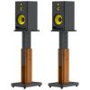 18"-28" Height Adjustable Studio Monitor Stands Pair for Yamaha/Presonus/KRK/JBL/ADAM Audio/Mackie/Edifier Studio Monitors Speaker Stand- Heavy Duty Wood Studio Monitor Floor Stands for Surround Sound view 1