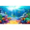 Cartoon Under The Sea Aquarium Background Underwater Coral Reef Aquatic Plants Fish Tank Background Undersea Marine Life Terrarium Backgrounds Ocean Floor Seascape Reptile Tank Backgrounds 36x24in view 1