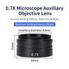 1pc 0.3X 0.5X 0.7X 2X 1X Barlow Lens 42mm Mounting Thread Microscopio Camera Objective Lens for 10A 120X 180X 300X Lens(0.7X) view 2