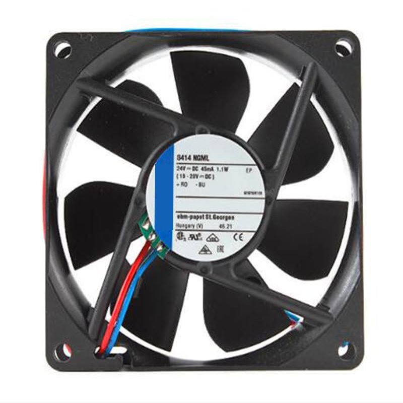 80mm 8414NGML 24V 45mA 1.1W 2 Wires Silent Cooling Fan 80x80x25mm