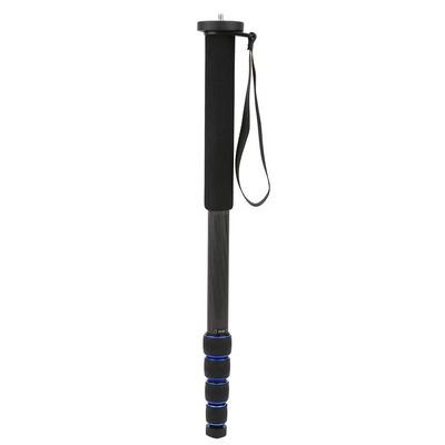 Carbon Fiber Telescopic Monopod for DSLR Camera, 5 Sections, 165cm Max Height - Lightweight and Portable, Quick Locking System, Comfortable Foam Handle