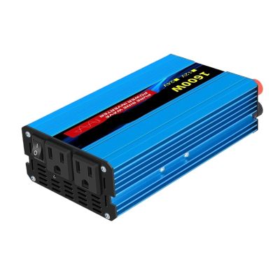 12V24V to 110V AC Pure Sine Power Inverter 16000W 4000W Power 60HZ Converter Car Accessories Solar with LED and US Socket(12V 110V 1600W 60HZ)