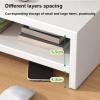 3-Tier Computer Monitor Stand, Desktop Shelf Organizer for Laptop/PC (502013.2cm) - White/Black Walnut/Light Walnut(Black 2 + 3 Coats) view 4