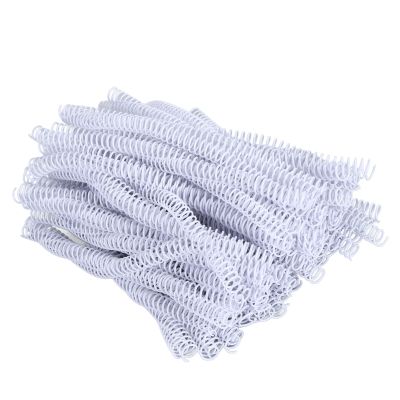 100 Pack Plastic Spiral Binding Coils, 4:1 Pitch 48 Loops for Letter/A4 Size, 360-Degree Rotation for Office School Projects, Suitable for Coworkers (White, 1/4 Inch (30 Sheet Capacity))