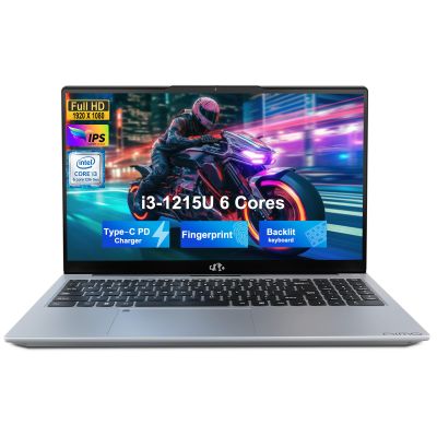 NIMO 15.6" FHD IPS Student-Laptop-Computer - Intel Core i3-1215U(Beat i5-1135G7, 6 Cores Up to 4.4GHz), 16GB RAM 1TB SSD, 65W Type-C Charger, 2 Years Warranty, Fingerprint, Backlit Keyboard, Wi-Fi 6