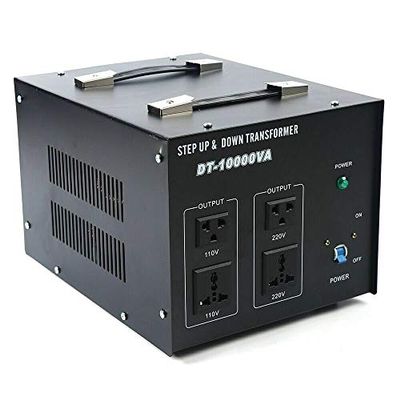 10000W Voltage Power Converter - Step Up/Down Transformer 110V/220V, Fuse Protected, High Power Voltage Adapter, USA Stock, Reliable Voltage Converter for Home & Industrial Use (DT-10000)