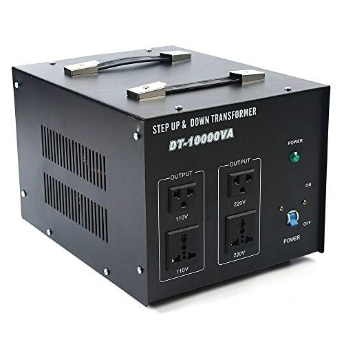 10000W Voltage Power Converter - Step Up/Down Transformer 110V/220V, Fuse Protected, High Power Voltage Adapter, USA Stock, Reliable Voltage Converter for Home & Industrial Use (DT-10000)