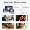 EQTQE 2 Pack Foldable Reading Glasses for Women Man, Blue Light Blocking, Anti UV Glare, Computer Compact Readers 1.25X view 3