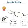 EQTQE 2 Pack Foldable Reading Glasses for Women Man, Blue Light Blocking, Anti UV Glare, Computer Compact Readers 1.25X view 4