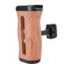 Bewinner Camera Side Handle Grip, Wooden DSLR Handle Adjustable Slide Groove Ergonomic Rosewood with Cold Shoe 1/4in Screw for Interface Universal Rabbit Cage view 1