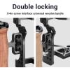 Bewinner Camera Side Handle Grip, Wooden DSLR Handle Adjustable Slide Groove Ergonomic Rosewood with Cold Shoe 1/4in Screw for Interface Universal Rabbit Cage view 4