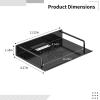 22 Supports, Router and Box Set-Top for, Holes Ventilation with, Installation Drill No, Bar Anti-Slip, Shelf Mount Wall Projector, Aluminum Black Holder view 2
