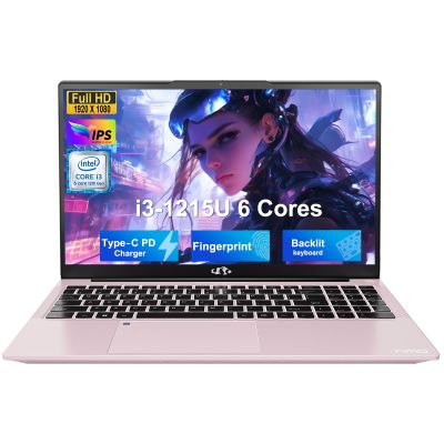 15.6" FHD IPS Student-Laptop-Computer - Intel Core i3-1215U(Beat i5-1135G7, 6 Cores Up to 4.4GHz), 16GB RAM 512GB SSD, 65W Type-C Charger, 2 Years Warranty, Fingerprint, Backlit Keyboard, Wi-Fi 6