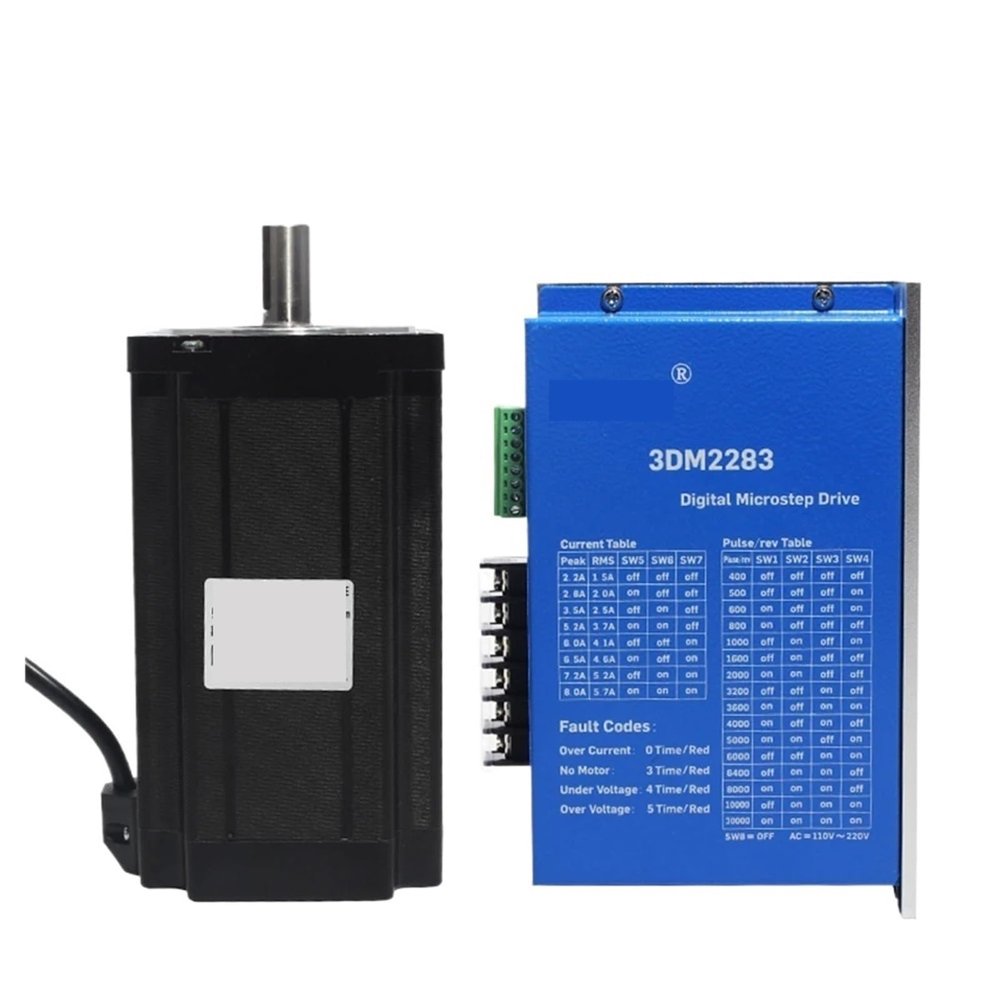 1pcs 4N.m 6N.m 8N.m 12N.m 3Phase Stepper Motor Driver Kits 86BYG Series 220V 3DM2283+86BYG350(8N.m 86BYG350D)