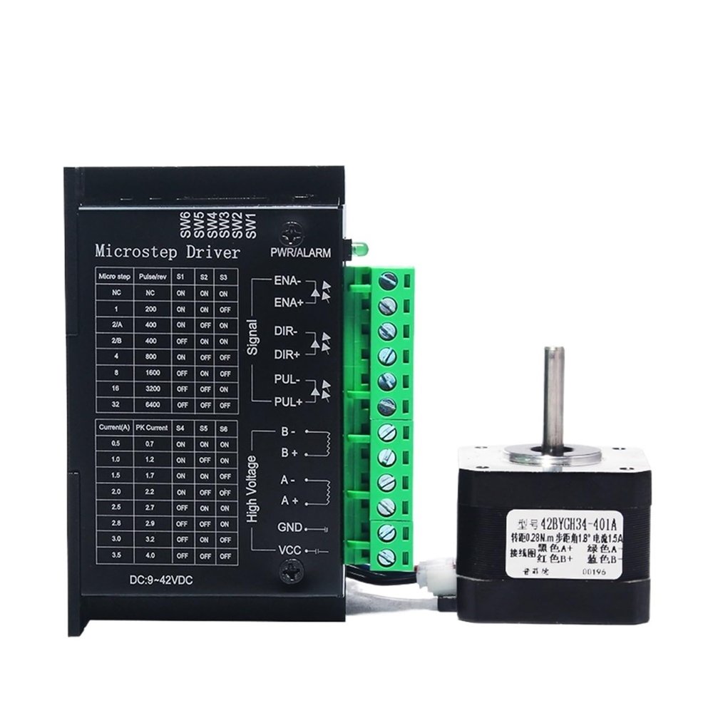 0.28N.m 0.4N.m 0.55N.m 0.7N.m 2Phase Stepper Motor Driver Kits 40BYGH Series 220V TB6600+40BYGH(0.28N.m 42BYGH34)