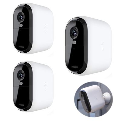 Arlo 3Pack Essential XL Spotlight Camera | 2nd Gen | 2K Color Night Vision, Wireless Security Outdoor Cam | 2-Way Audio | Direct to Wi-Fi No Hub Needed |Live Stream |Motion Activation |Notifications