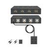 4 Port Splitte -KVM Switch ControllerUSB Keyboard Mouse Synchronizer, Plug and Play DistributorSplitter for Various Operating System view 1