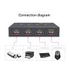 4 Port Splitte -KVM Switch ControllerUSB Keyboard Mouse Synchronizer, Plug and Play DistributorSplitter for Various Operating System view 4
