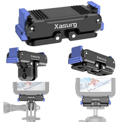 XYYORITRIX Quick Release Mount for Osmo Nano Camera Aluminum Metal Construction Foldable 1/4-inch Screw Mount Dual Interface Design Anti-Vibration Silicone Pads Non-Slip & Shock Absorption