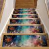Dreamy Starry Sky Star Night Stair Treads Non-Slip 15 Piece 30" x 8" Indoor Staircase Step Treads Washable Stair Grips Peel and Stick Carpet Stairway Runners Mats for Wooden Step view 1