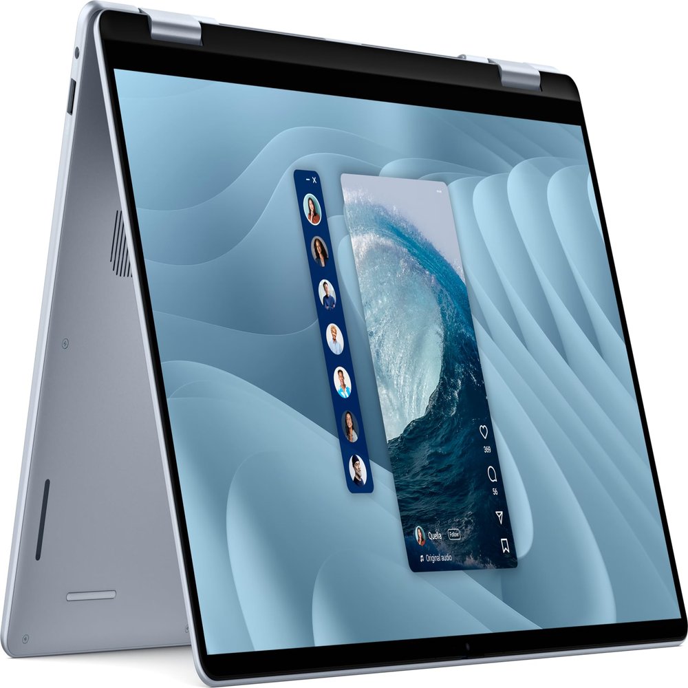 Dell 16 Plus 2-in-1 Laptop 16" WUXGA IPS Touchscreen Intel 8-Core Ultra 7 256V 16GB LPDDR5 1TB SSD Intel Arc Graphics 140V Thunderbolt 4 Wi-Fi 7 Backlit Keyboard Fingerprint IR Camera Win11 Pro