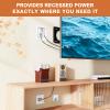 Naerza in Wall Cable Management Kit with Recessed Tv Outlet Box-Two-Hole Socket, 9ft Cord,Tv Cable Hider Wall Kit Hider Box Fits All Plugs, Easy, Safe Cable Management view 4