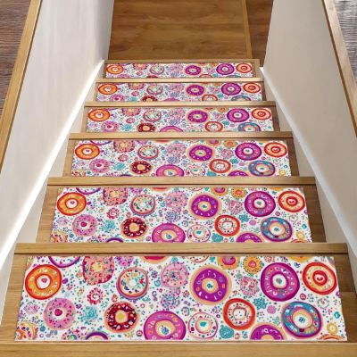 Stair Treads for Wooden Steps Donut 15 Packs Stairway Carpet Mat Indoor Stair Runners Soft Carpet Stair Treads Non-Slip Safety Step Rug Pads, 30" x 8"