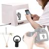 Jewelry Photography Light Box Kit with 360 Electric Rotating Feature, 4PCS Fill Lights-Adjustable Brightness, 20000Lux/22000Lux Mini Photo Studio Softbox, Support Jewelry Hanging or Placing Large view 1