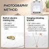 Jewelry Photography Light Box Kit with 360 Electric Rotating Feature, 4PCS Fill Lights-Adjustable Brightness, 20000Lux/22000Lux Mini Photo Studio Softbox, Support Jewelry Hanging or Placing Large view 4