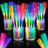PartyFrenzy 32 PCS Fiber Optic Wands Bulk, LED Flashing Light Up Wands with 3 Modes, Glow Party Supplies for Concert, Wedding, Halloween, New Years Eve & July 4th view 1