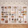 10x7ft White Bookshelf Backdrop Modern Office Zoom Video Conference Photography Background Bookcase Decorations for Home Office Meeting Library Study Room Bookcase Background Kids Portrait Props view 2