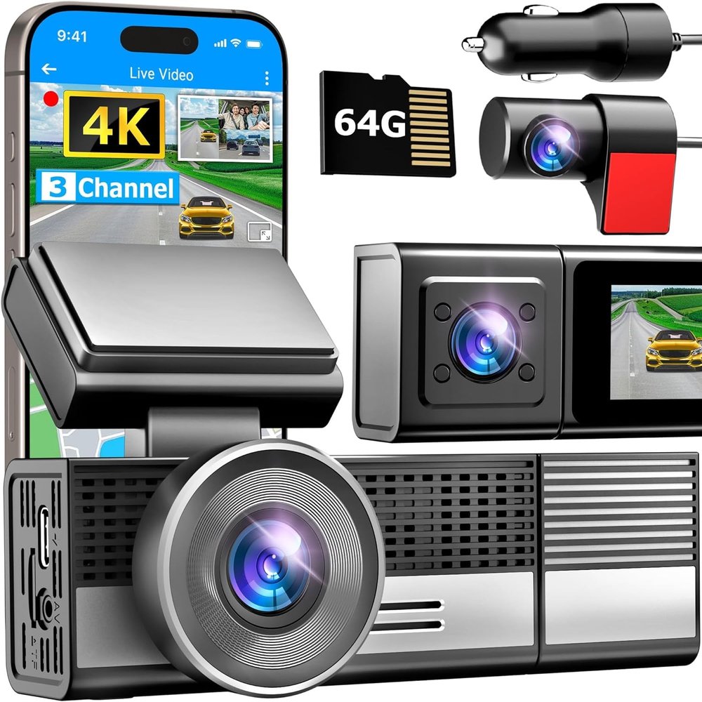 Ecomoment Dash Cam Front and Rear, 4k+1080P Dual Dash Camera for Cars